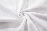 DAXUEN White short-sleeve t-shirt with distressed graphic print