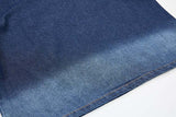 DAXUEN Denim ombre short-sleeve embroidered crewneck tee