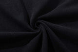 DAXUEN Distressed black graphic t-shirt with raw-edge neckline