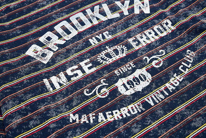 DAXUEN Oversized vintage graphic t-shirt with stripes