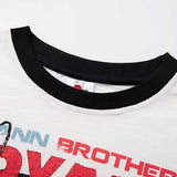 DAXUEN Graphic T-shirt with multi-panel design and relaxed fit