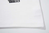 DAXUEN White waffle-knit graphic t-shirt with black and red print