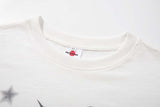 DAXUEN White short-sleeved t-shirt with abstract graphic