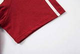 DAXUEN Loose-fit short-sleeved colour-blocked t-shirt