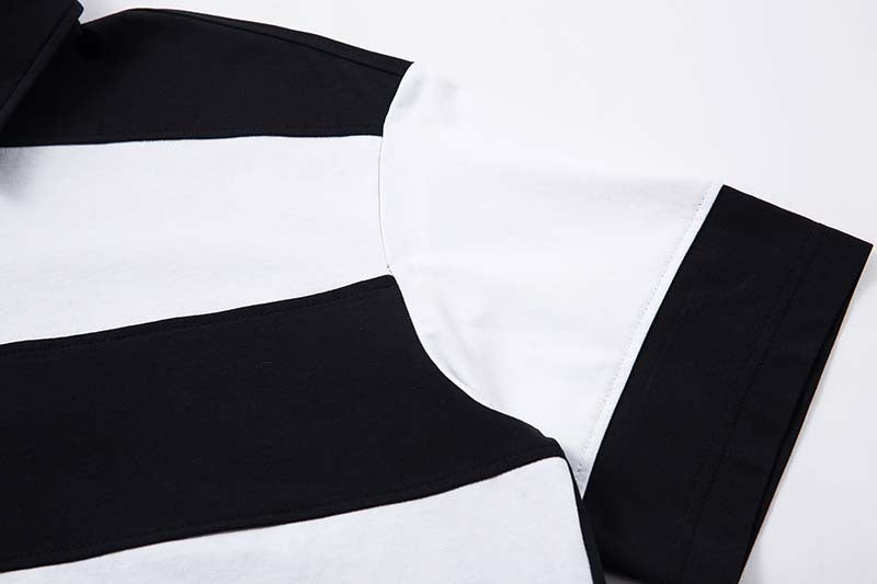 DAXUEN Color-blocked oversized polo shirt