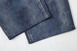 DAXUEN Distressed wide-leg jeans with tiger stripe pattern
