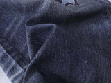 DAXUEN Baggy blue denim jeans with graphic patches
