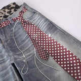 DAXUEN High-waisted wide-leg trousers with trompe l'oeil design