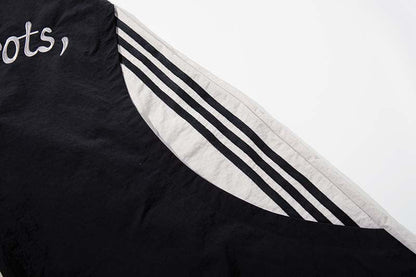 DAXUEN Color-blocked wide-leg track pants