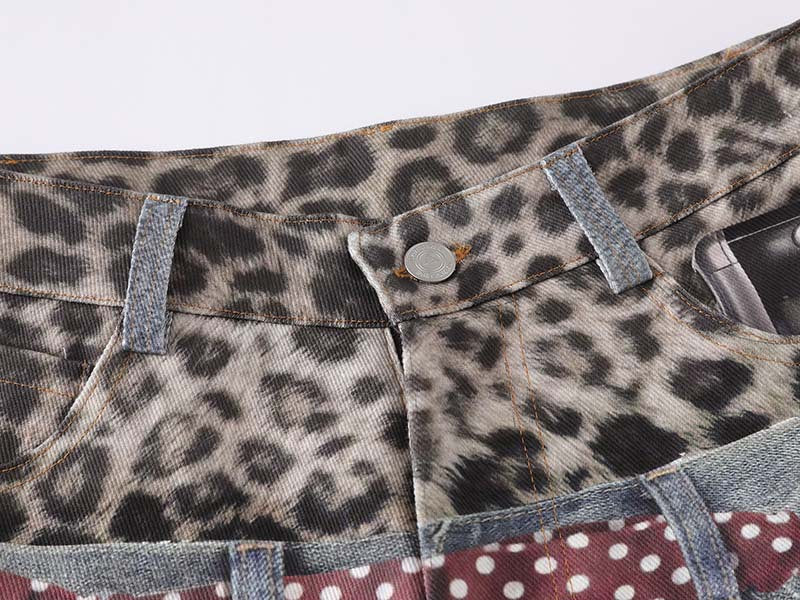 DAXUEN High-waisted wide-leg trousers with trompe l'oeil design