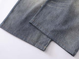 DAXUEN High-waisted wide-leg trousers with trompe l'oeil design