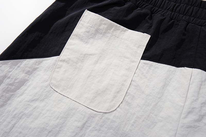 DAXUEN Color-blocked wide-leg track pants