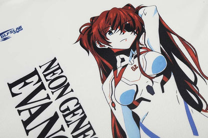 DAXUEN Relaxed-fit short-sleeved graphic tee with anime design