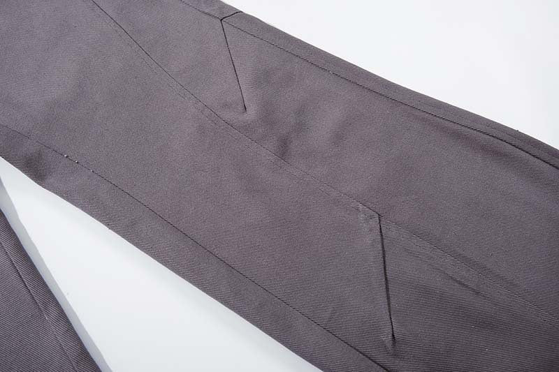 DAXUEN Dark grey women's flared pants with graphic details