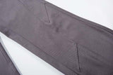 DAXUEN Dark grey women's flared pants with graphic details
