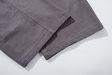 DAXUEN Dark grey women's flared pants with graphic details