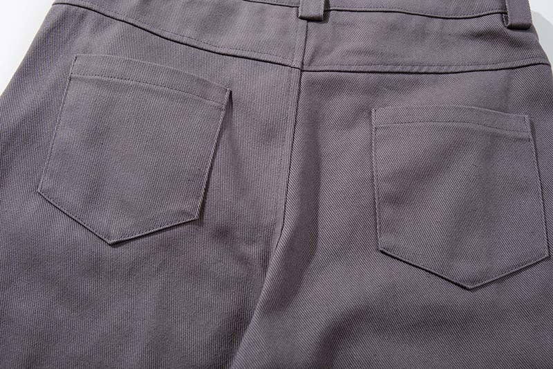 DAXUEN Dark grey women's flared pants with graphic details