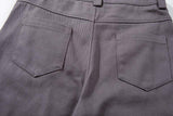 DAXUEN Dark grey women's flared pants with graphic details