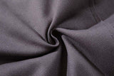 DAXUEN Dark grey women's flared pants with graphic details