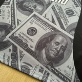 DAXUEN Oversized V-neck T-shirt with money print