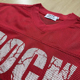 DAXUEN Oversized mesh short-sleeve V-neck T-shirt