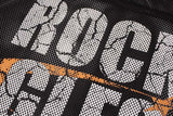 DAXUEN Oversized mesh short-sleeve V-neck T-shirt
