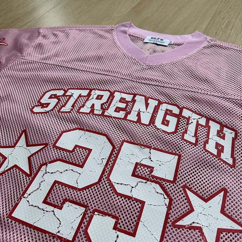 DAXUEN Relaxed fit short-sleeve mesh jersey with flame graphics