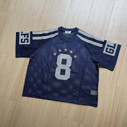 DAXUEN Sporty short-sleeved mesh t-shirt with graphics