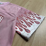 DAXUEN Relaxed fit short-sleeve mesh jersey with flame graphics