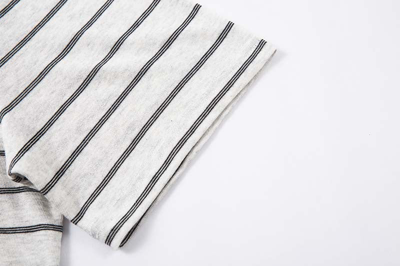 DAXUEN Relaxed fit short-sleeved striped polo shirt