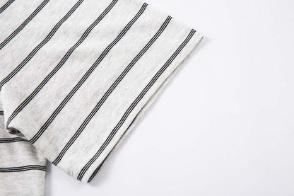 DAXUEN Relaxed fit short-sleeved striped polo shirt