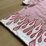 DAXUEN Relaxed fit short-sleeve mesh jersey with flame graphics