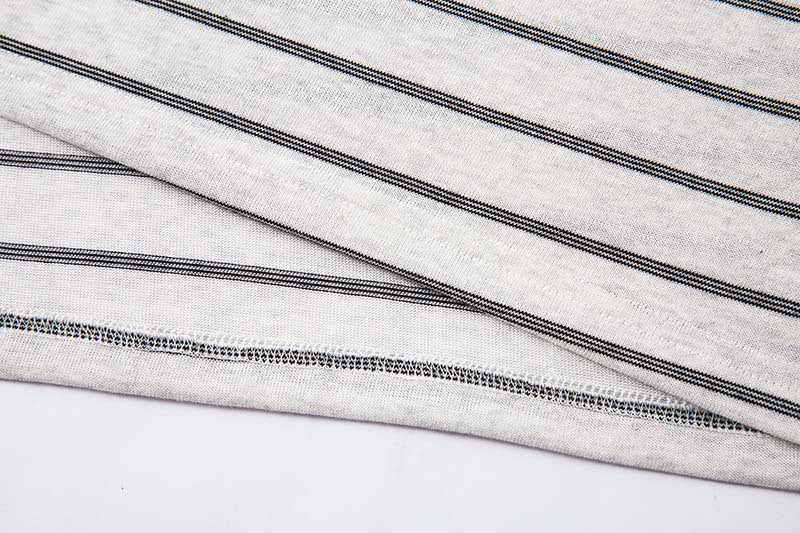 DAXUEN Relaxed fit short-sleeved striped polo shirt