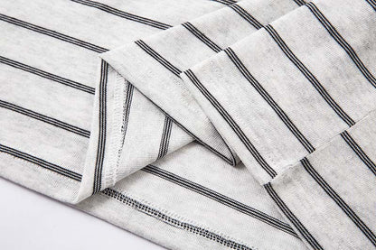 DAXUEN Relaxed fit short-sleeved striped polo shirt