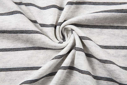 DAXUEN Relaxed fit short-sleeved striped polo shirt
