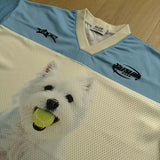 DAXUEN V-neck short-sleeved graphic T-shirt