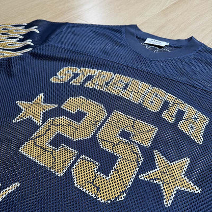 DAXUEN Relaxed fit short-sleeve mesh jersey with flame graphics