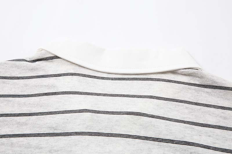 DAXUEN Relaxed fit short-sleeved striped polo shirt