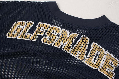 DAXUEN Relaxed fit short-sleeve mesh jersey with flame graphics