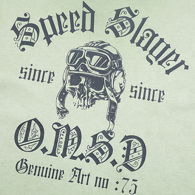 DAXUEN Oversized vintage graphic t-shirt with snake and skull design