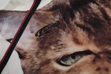 DAXUEN White short-sleeved T-shirt with cat graphic and colour blocking