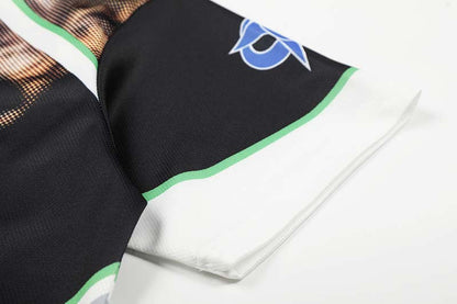 DAXUEN Short-sleeve athletic V-neck T-shirt with dog graphic
