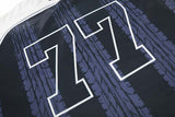 DAXUEN Oversized short-sleeved t-shirt with tire track pattern and graphics
