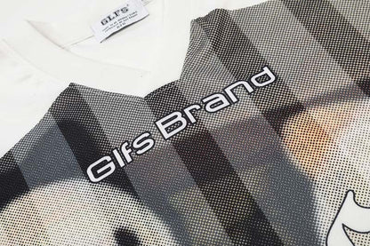 DAXUEN Oversized short-sleeved graphic t-shirt with cartoon print