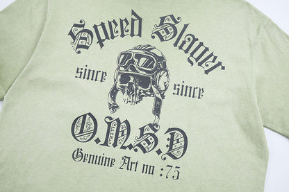 DAXUEN Oversized vintage graphic t-shirt with snake and skull design