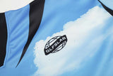 DAXUEN Sky blue short-sleeved graphic t-shirt featuring a dog