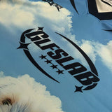 DAXUEN Sky blue short-sleeved graphic t-shirt featuring a dog