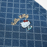 DAXUEN Playful cat embroidered denim overalls
