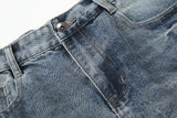 DAXUEN Women's distressed wide-leg denim culottes