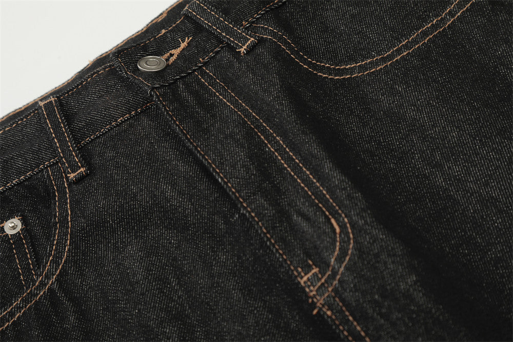 DAXUEN Wide-leg loose-fit denim pants